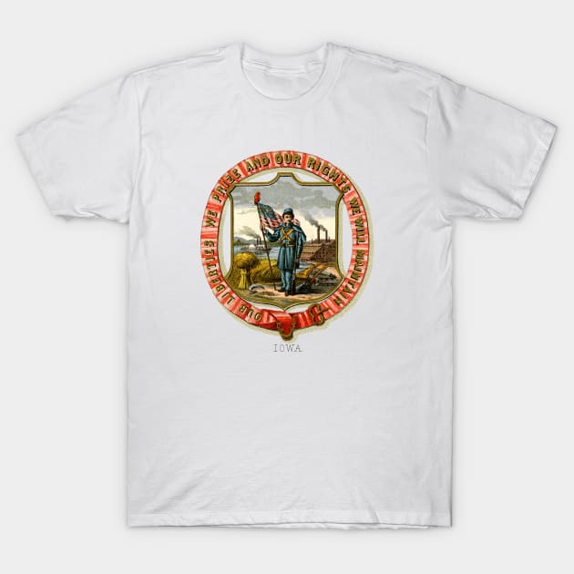 1876 Iowa Coat of Arms T-Shirt by historicimage